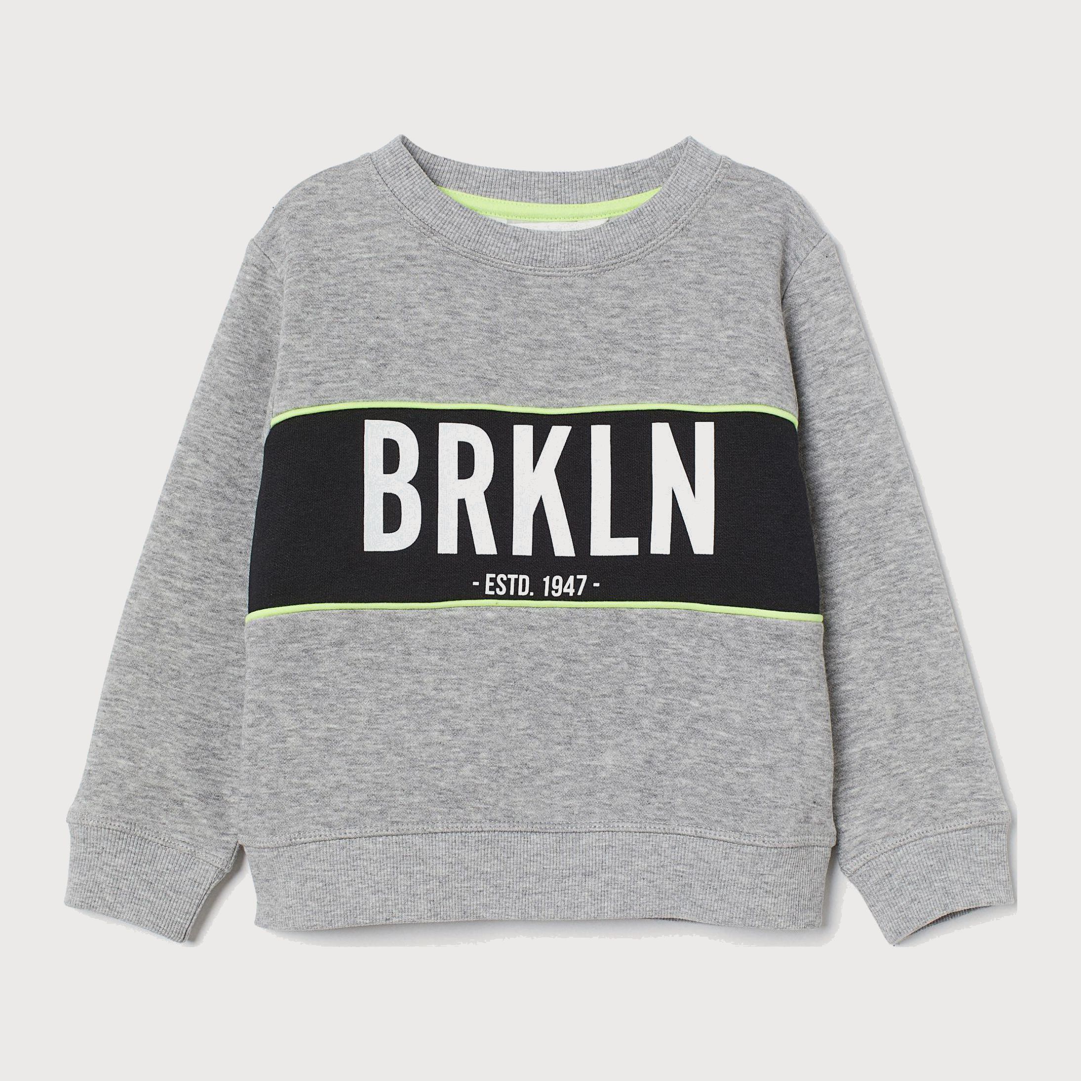 

Свитшот H&M 0746310 BRKLN 110-116 см Серый