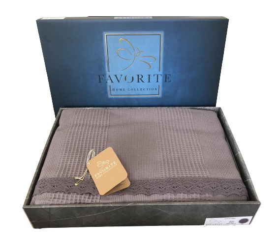 

Вафельная простынь Пике Favorite Gold 200*240 см темно серый (ts-2000100147542)