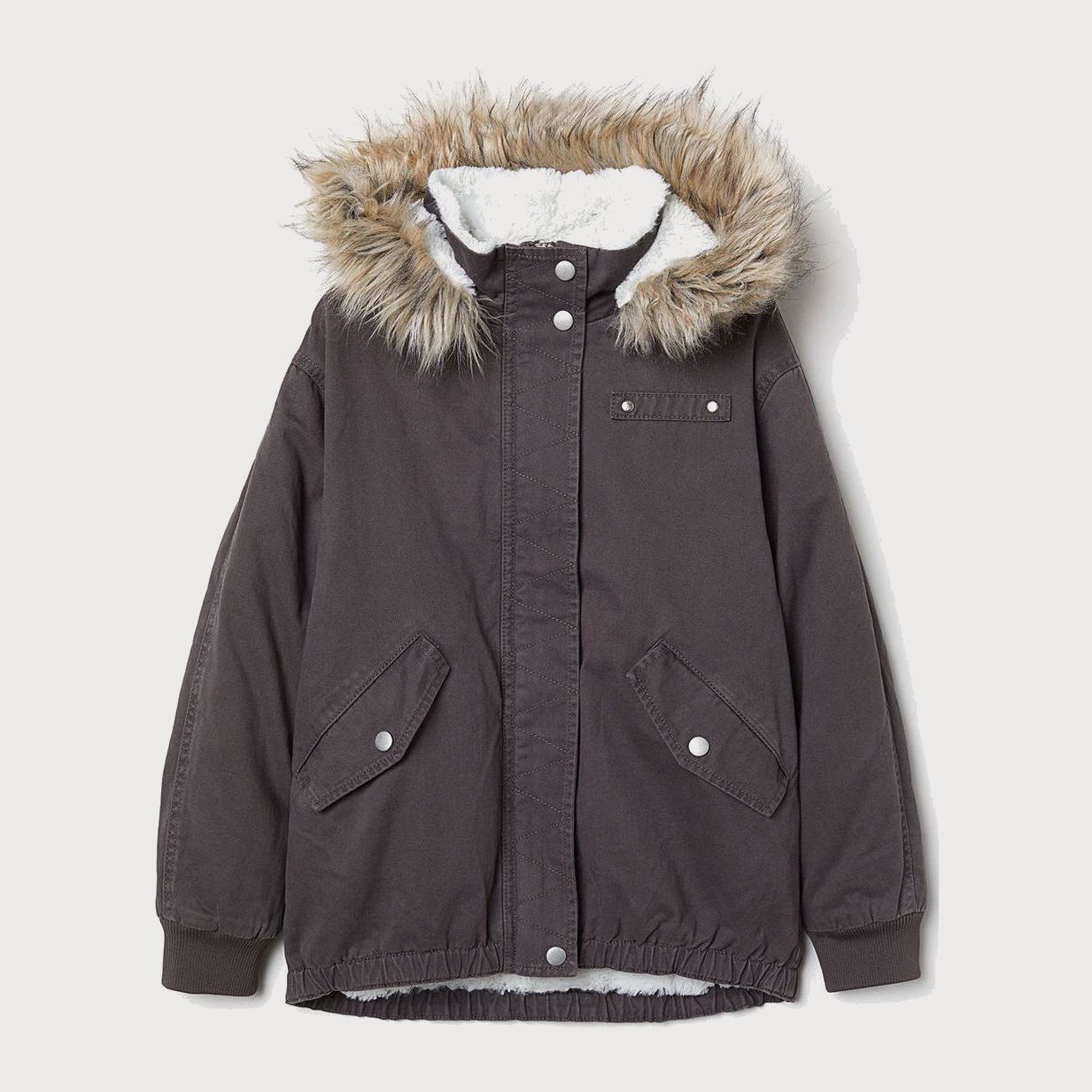 

Зимняя куртка-парка H&M 0649598 134 см Темно-серая