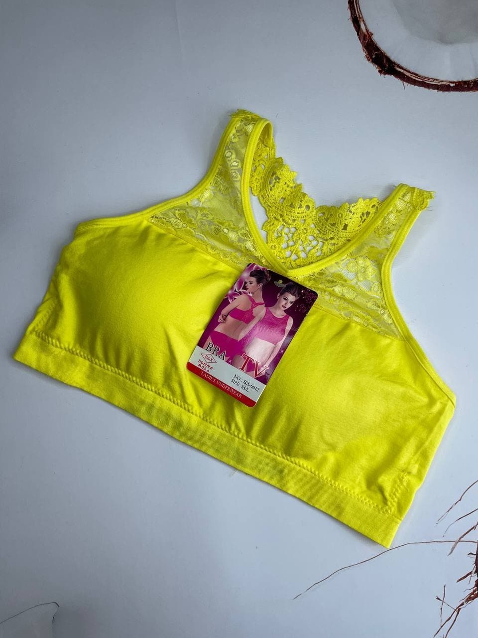 

Топ с кружевом Donna Moda размер 80В Желтый