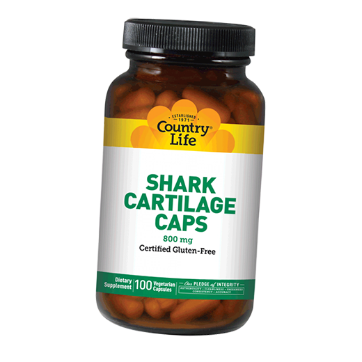 

Акулий хрящ, Shark Cartilage, Country Life 100вегкапс (03124003)