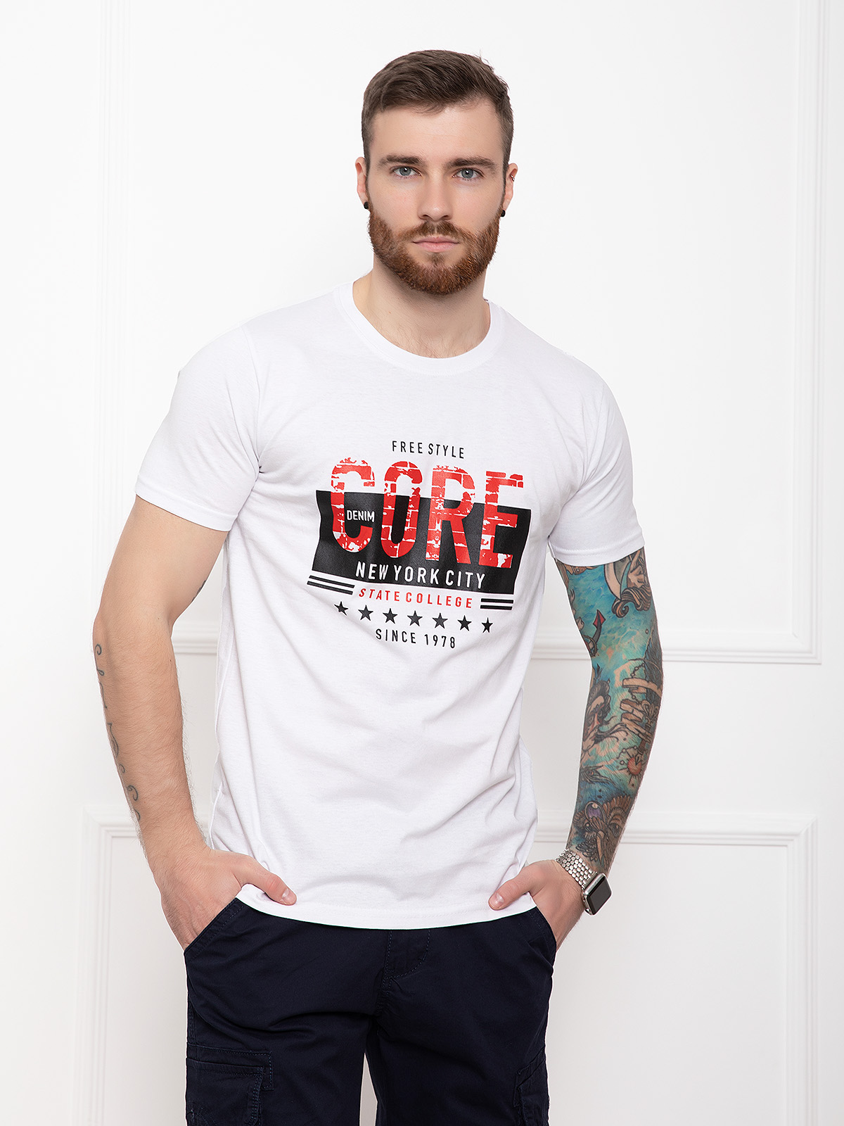 

Футболка ISSA PLUS GN4-34 S Белая