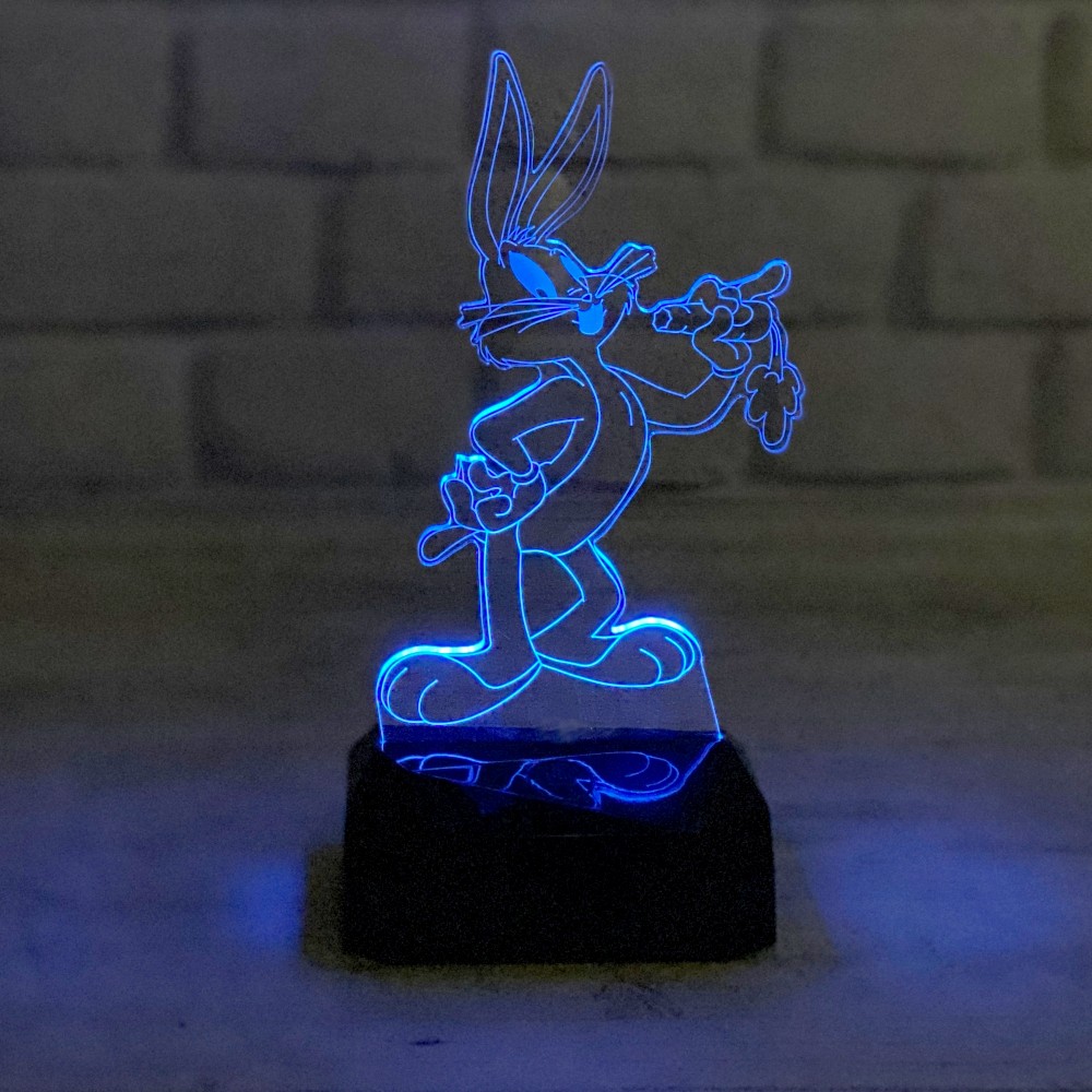 

3D светильник с пультом и аккумулятором 3D Lamp Бакс Банни (LР-33838)