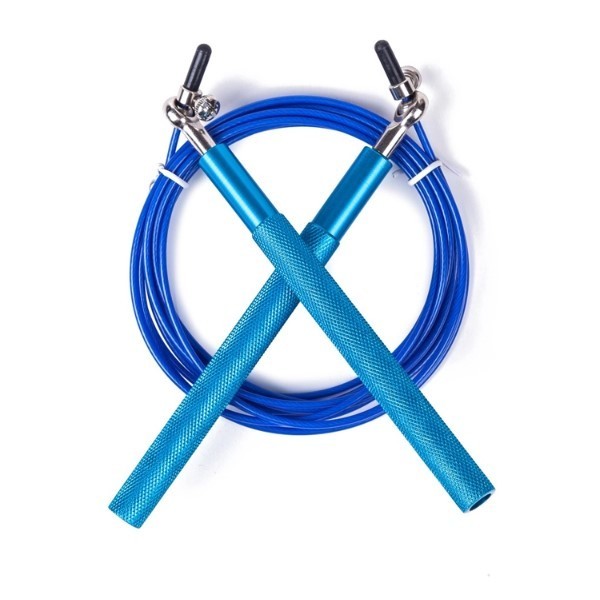 

Скакалка скоростная металлическая кроссфит с подшипником и стальным тросом CF88 Синий (l-3м, d- 3мм) (JR 4322-BL)