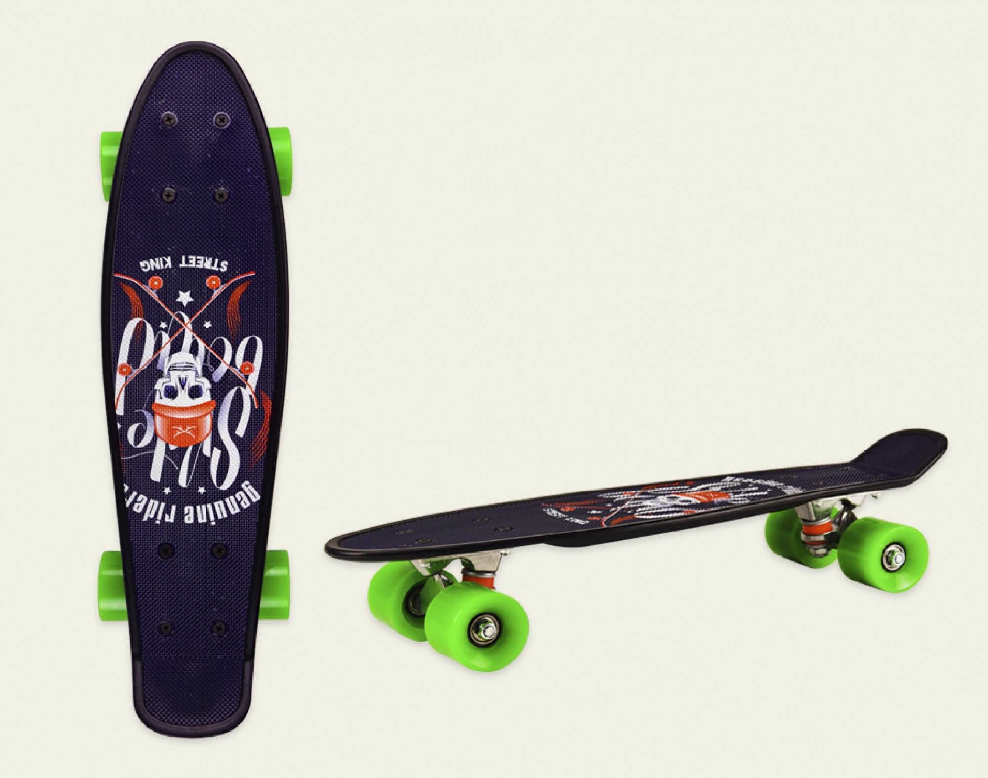 

Пенни борд Penny Board ПУ колёса Скейт Skull