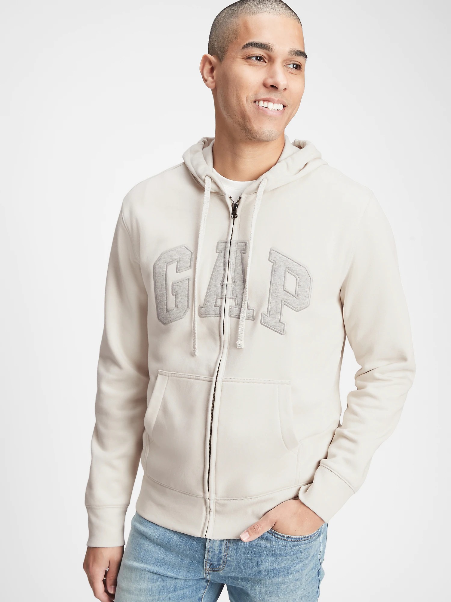 

Мужская толстовка GAP на флисе с капюшоном art898624 (Бежевый, размер XS)