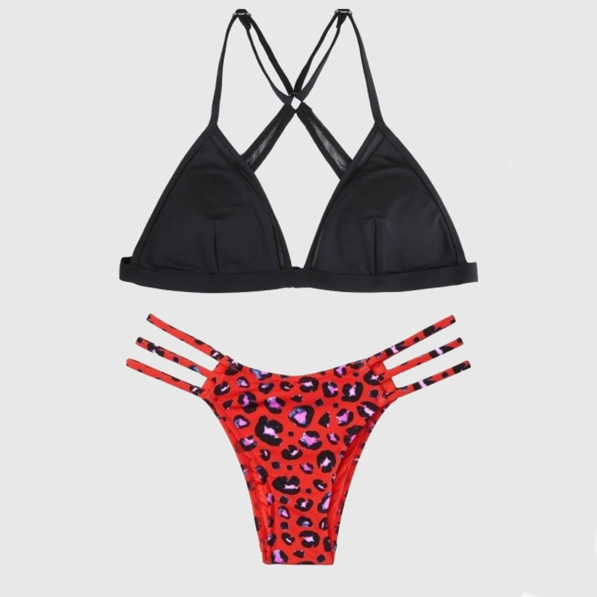 

Раздельный купальник Victoria's Secret 887802397 S/M Черный/Красный