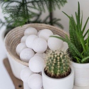 

Хлопковая гирлянда White 20 шариков в ряд 3,78 м