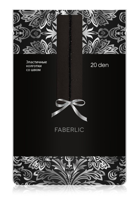 

Эластичные колготки со швом из люрекса SF203, 20 den, чёрные, размер , moda Faberlic, Эластичные колготки со швом из люрекса SF203, 20 den, чёрные, размер XS, moda Faberlic