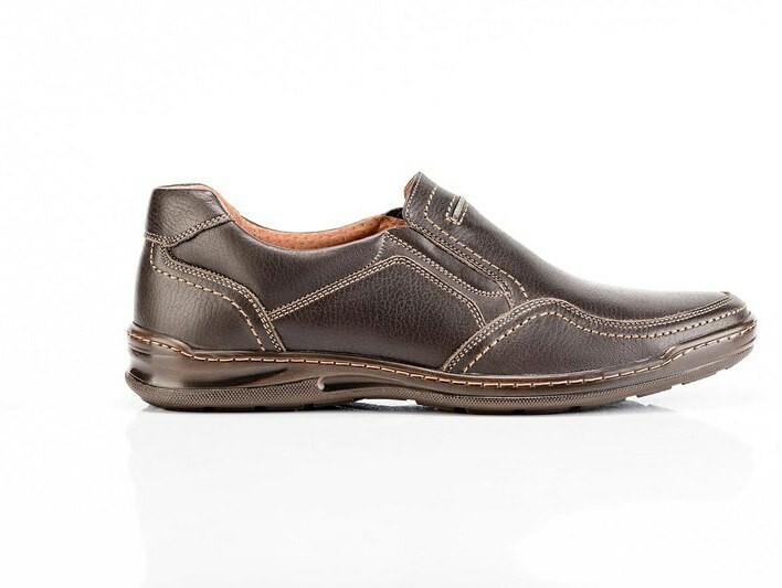 

Мужские кожаные мокасины Comfort Walk brown р.45