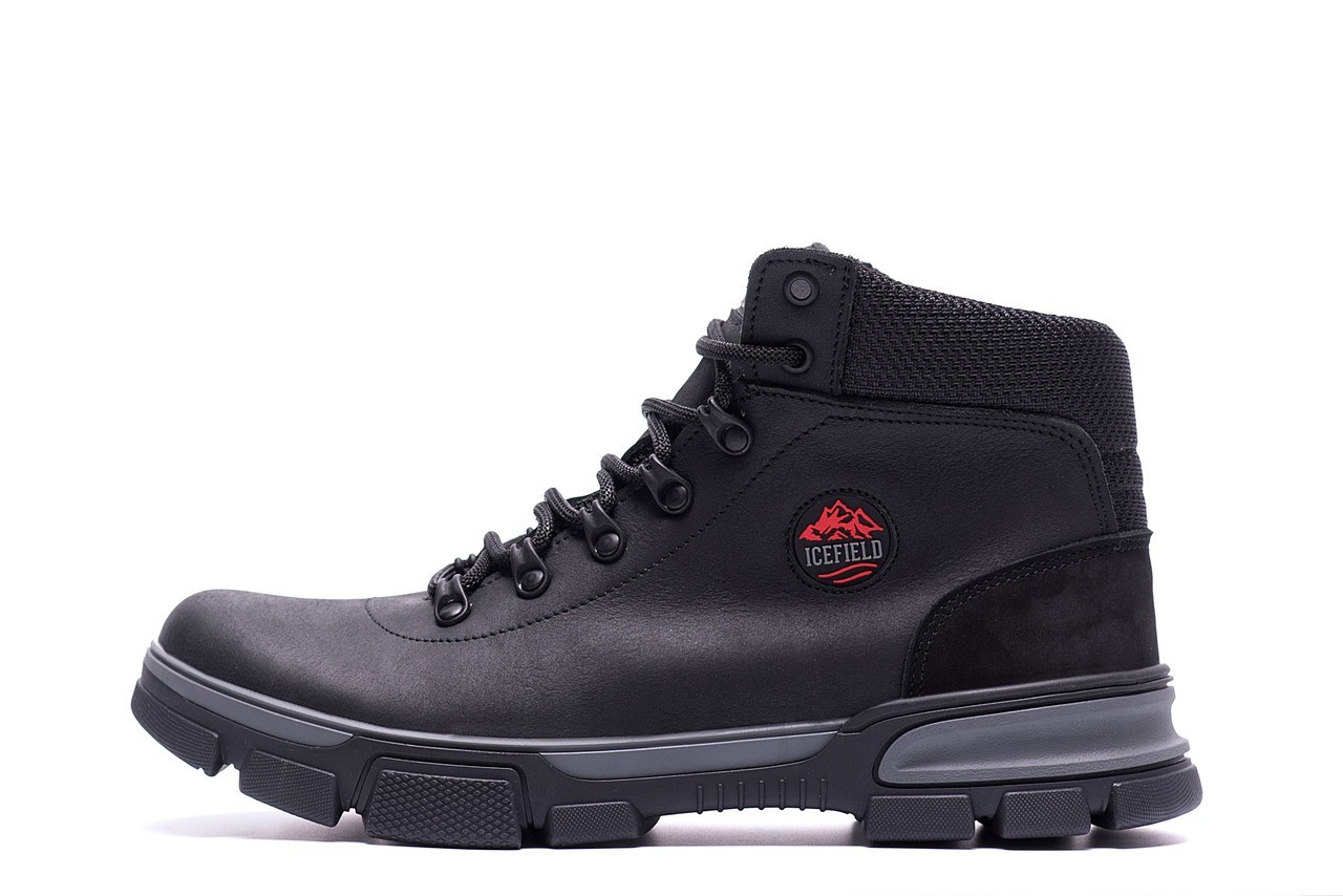 

Мужские зимние кожаные ботинки IceField Black Classic р.41