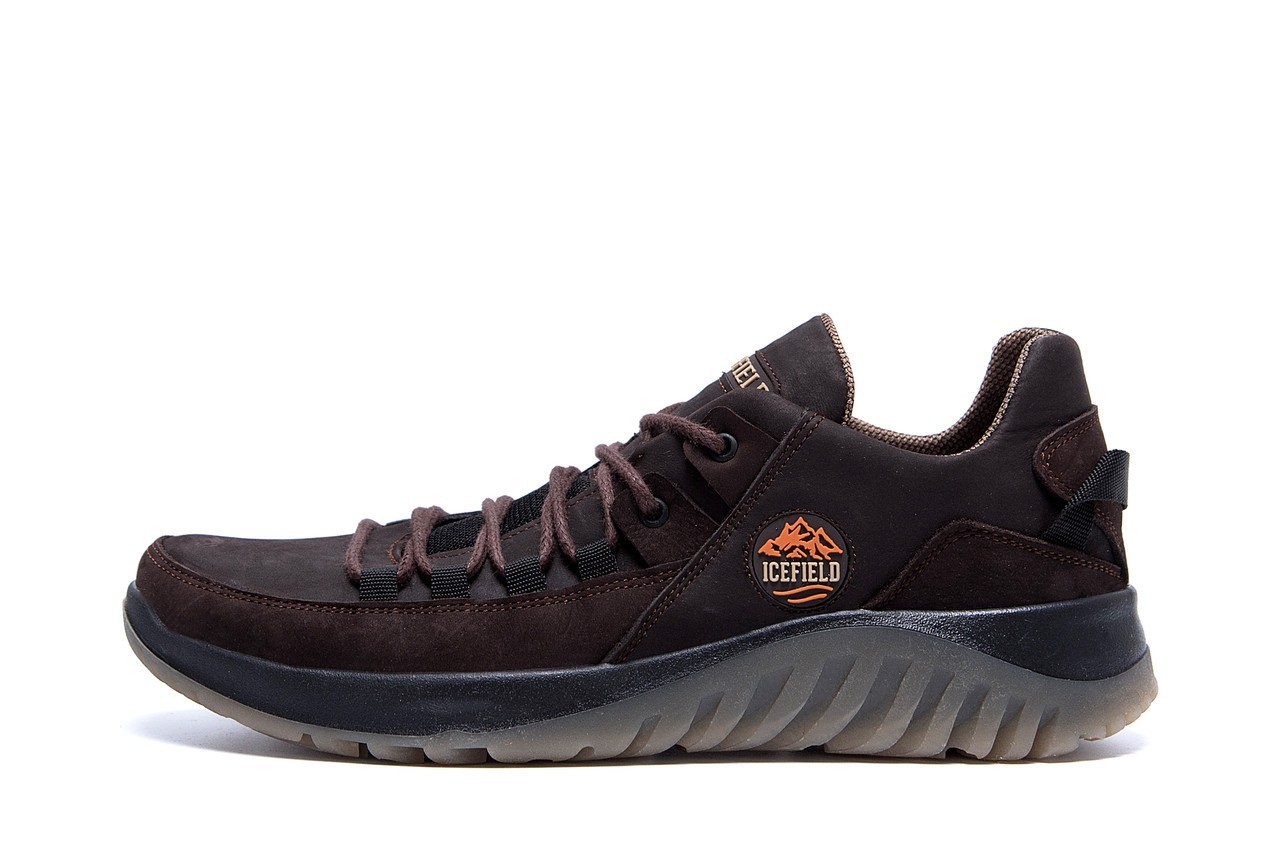

Мужские кожаные кроссовки ICEFIELD Brown р.40