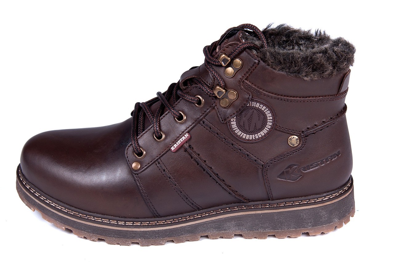 

Мужские кожаные зимние ботинки Kristan City Traffic Brown р.41