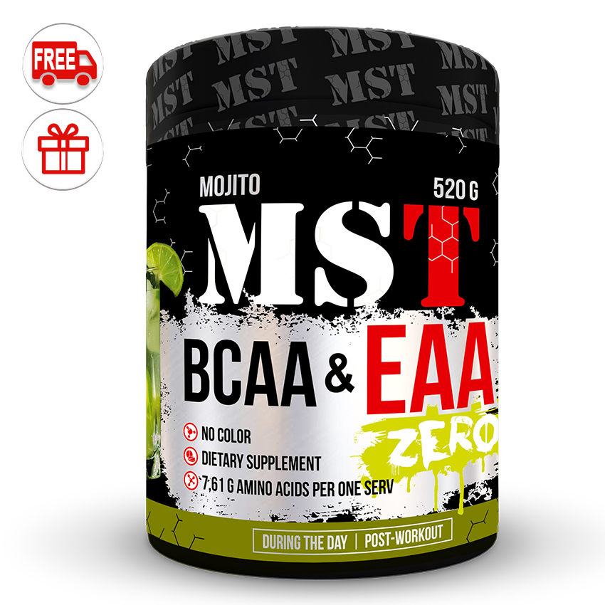 

Аминокислоты MST Nutrition BCAA & EAA Zero 520 грамм Мохито