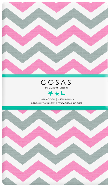 

Простынь на резинке Cosas 180х200 ZigGreyRose_180x200x20