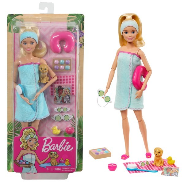 

Кукла Barbie Активный отдых Блондинка со щенком и аксессуарами