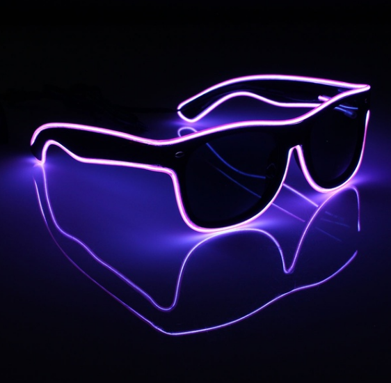 

Очки светодиодные солнцезащитные El Neon ray purple неоновые