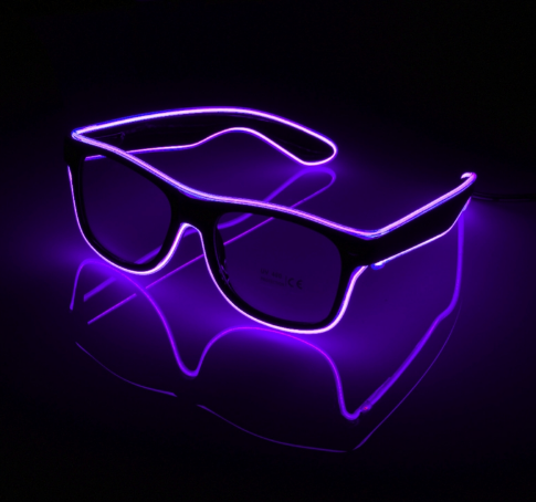 

Очки светодиодные прозрачные El Neon ray purple неоновые