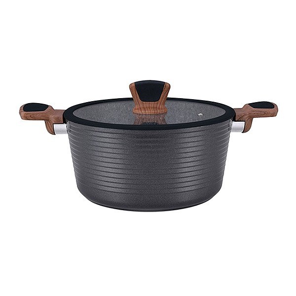 

Каструля DIAMOND GREY 8x13,5 см / 7,1 л зі скляною кришкою (алюміній з антипригарним покрт)