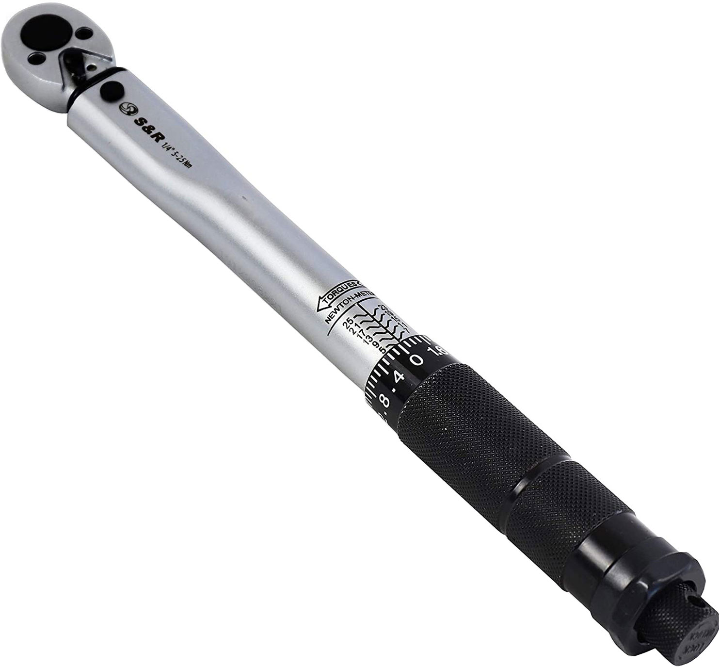 

Ключ динамометричний S&R 1/4" 5-25 Нм 272 мм 7 біт