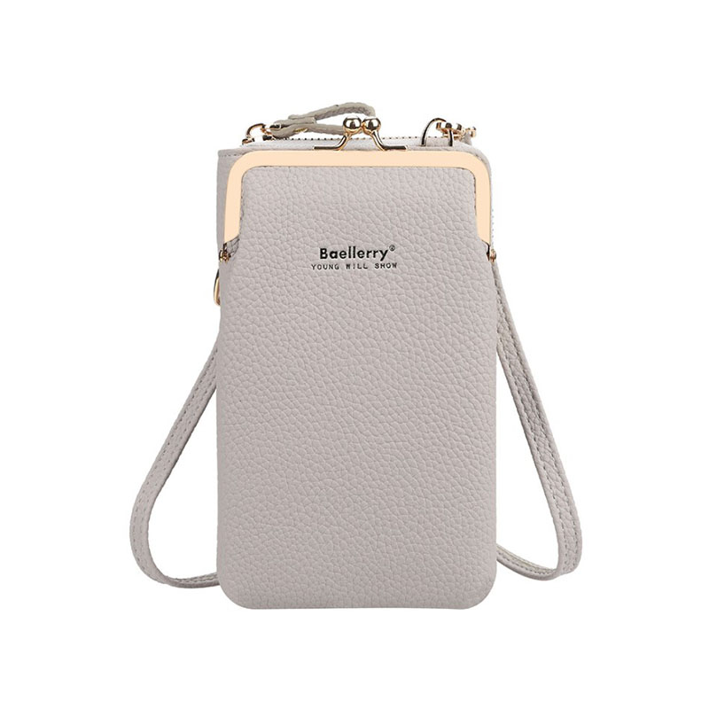 

Женский кошелек-сумка через плечо Lesko N8601 Gray