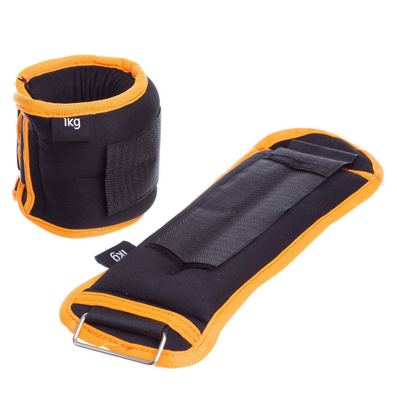 

Утяжелители для рук и ног Zelart My Fit 1302-2 2 шт по 1 кг Black-Orange