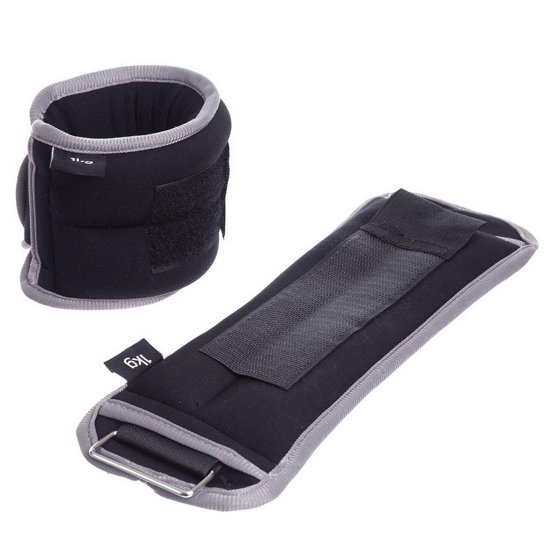 

Утяжелители для рук и ног Zelart My Fit 1302-2 2 шт по 1 кг Black-Grey