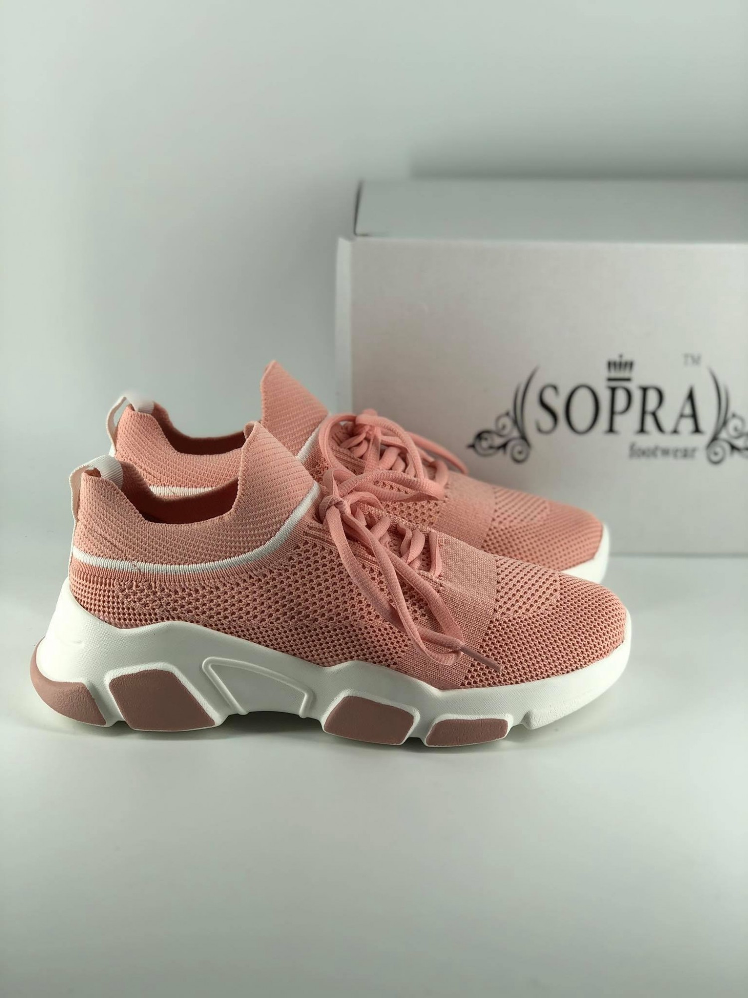 

Женские кроссовки Sopra 1919 текстиль 38 р. 24,5 см. розовые