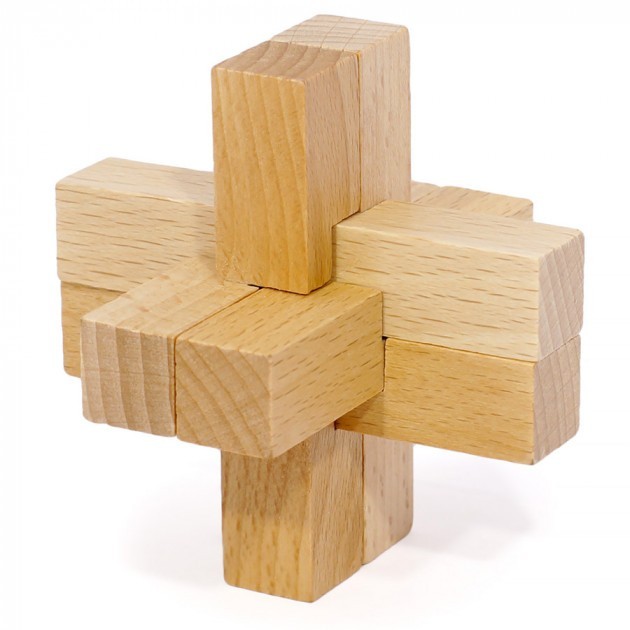 

Деревянная головоломка 3D Wood Puzzles Мини замок-крестовина