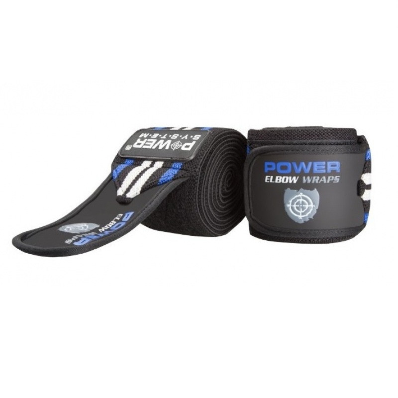 

Локтевые бинты Power System Elbow Wraps PS-3600 Blue-Black SKL24-145361