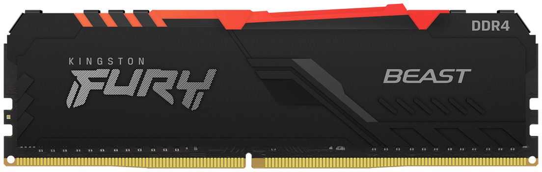 

Оперативная память Kingston Fury DDR4-3200 8192MB PC4-25600 Beast RGB Black (KF432C16BBA/8)