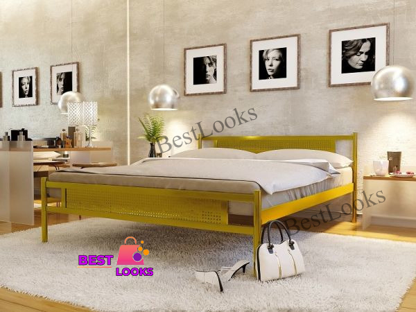 

Кровать металлическая двуспальная 180х190 Метакам Флай New-2 Золото