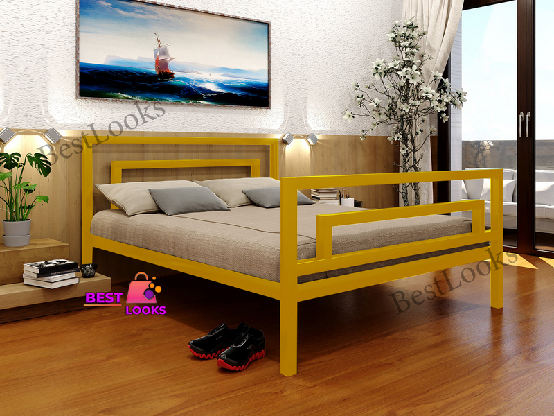 

Кровать металлическая двуспальная 180х190 Метакам Брио-2 Золото