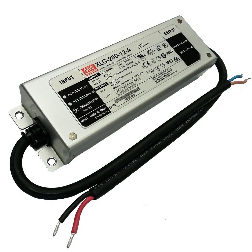 

Блок питания Mean Well 192W DC12V IP67 (XLG-200-12A)