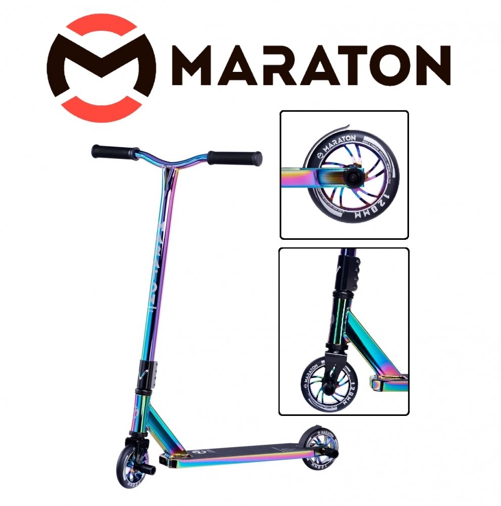 

Самокат для трюков Maraton SubZero Хамелеон (NEOchrome)Колеса 120 мм,HIC