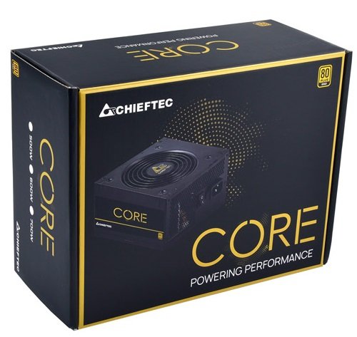 

Блок питания CHIEFTEC RETAIL Core BBS-500S,12cm fan,a/PFC,24+8,3xPeripheral,3xSATA,1xPCIe