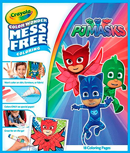 

Книга-раскраска с волшебными фломастерами PJ Masks, Color Wonder, Crayola (12-53183)