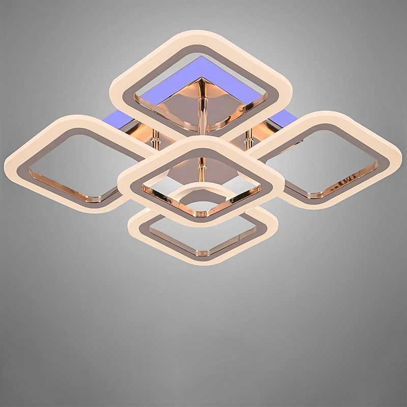 

Люстра стельова LED Light House NM-15998/4+1 FGD+RGB 90W+28W золото