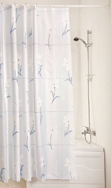 

Штора в ванную текстильная 180x200 см Гарден белый код 527 Dogus banyo