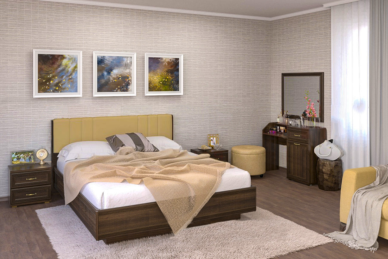 

Спальня комплект Лером Карина из МДФ 180*200 см Акация Молдау (ler-1070)