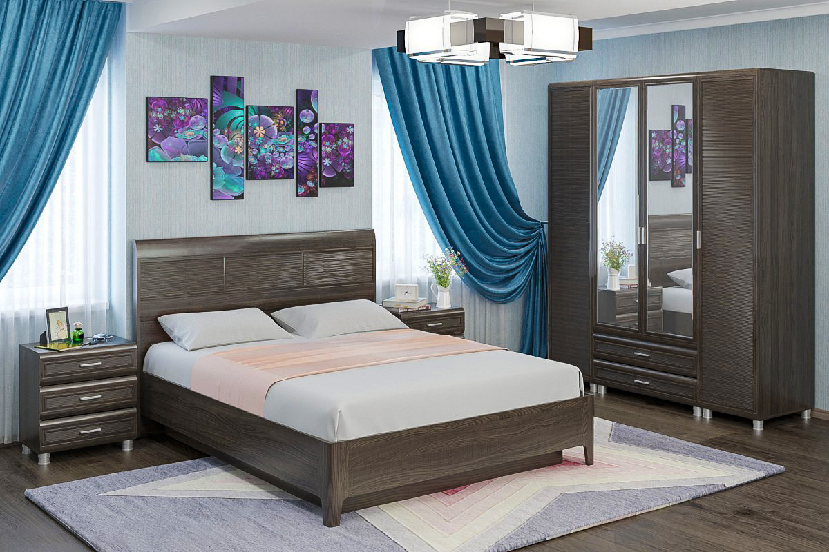 

Спальня комплект Лером Мелисса из МДФ 160*200 см Дуб Пасадена (ler-1377)