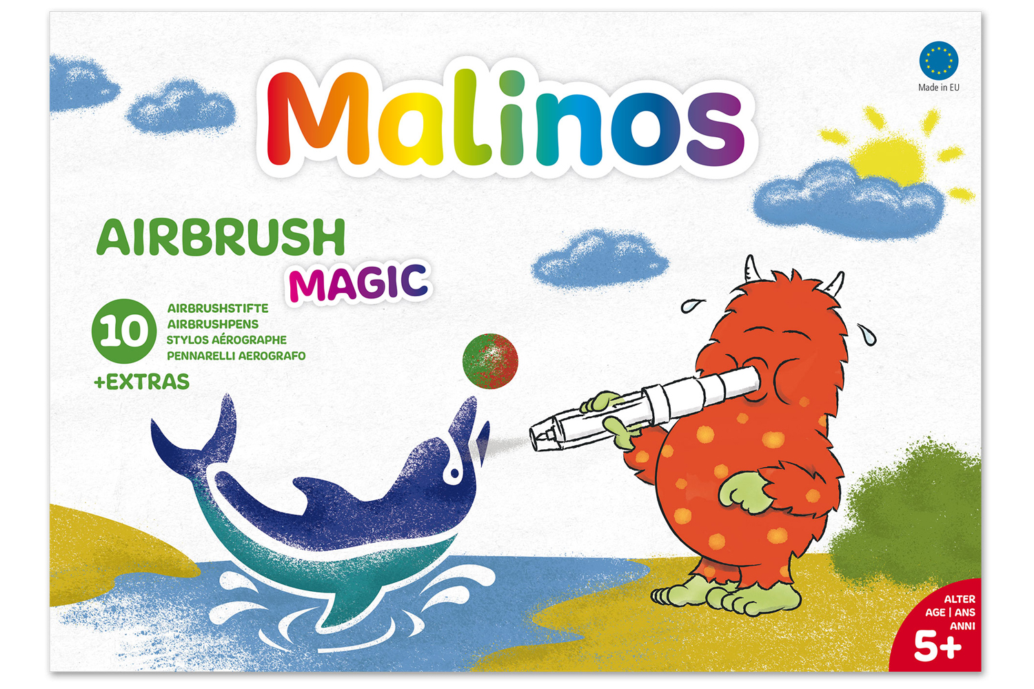 

Фломастери-аерографи чарівні MALINOS BLOpens Magic 10 (8 + 2 + 1) шт