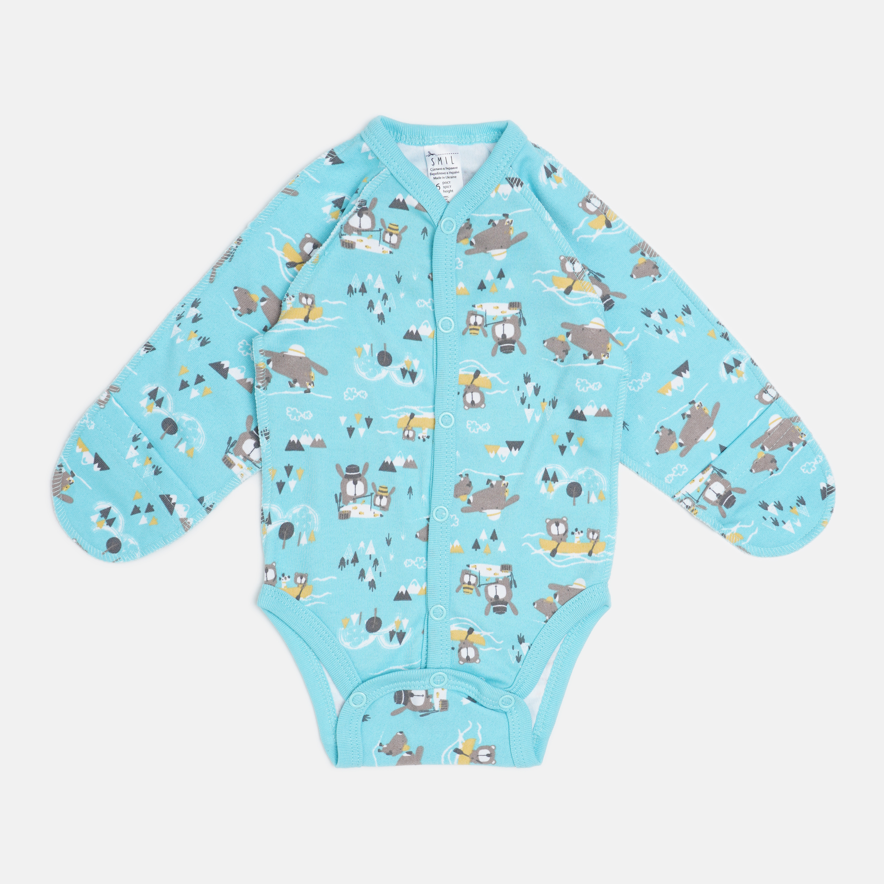 

Боди Smil Daddy'S Time 102487 62 см Рисунок на бирюзовом