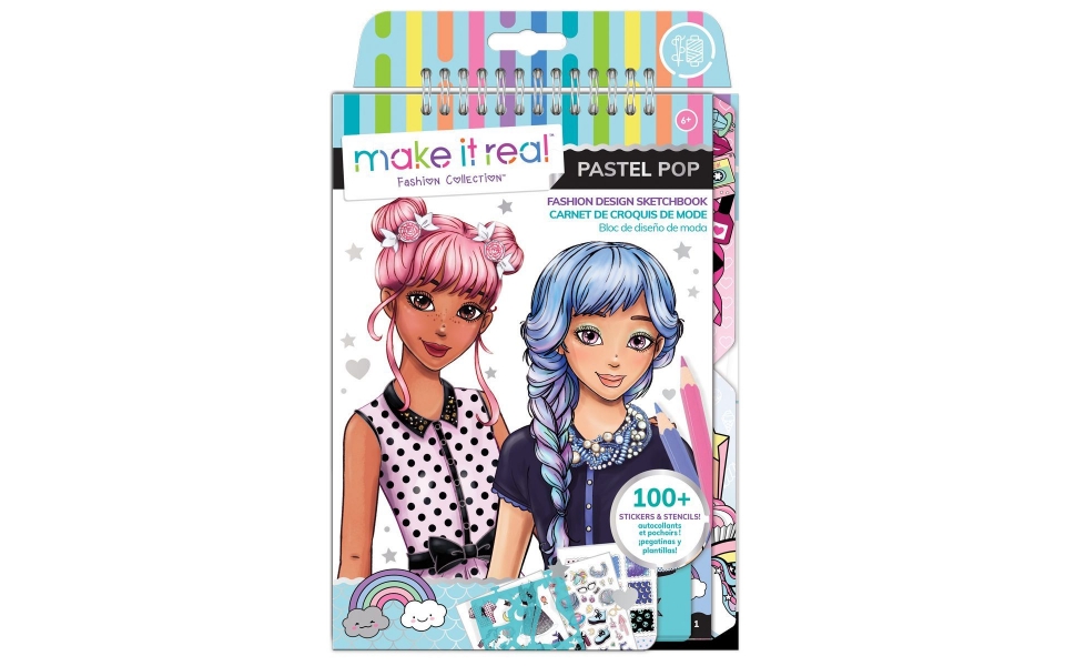 

Make it Real: Блокнот з трафаретами для створення модних колекцій «Модна вечірка» (MR3205)
