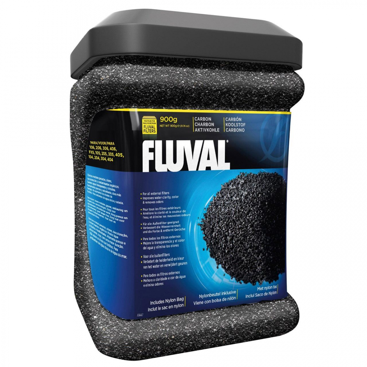 

Наполнитель для фильтра Fluval «Carbon» активированный уголь 900 г