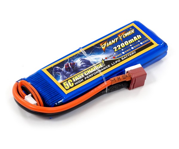 

Аккумулятор для страйкбола Giant Power Li-Pol 7.4V 2S 2200mAh 25C 16х33х102мм T-Plug