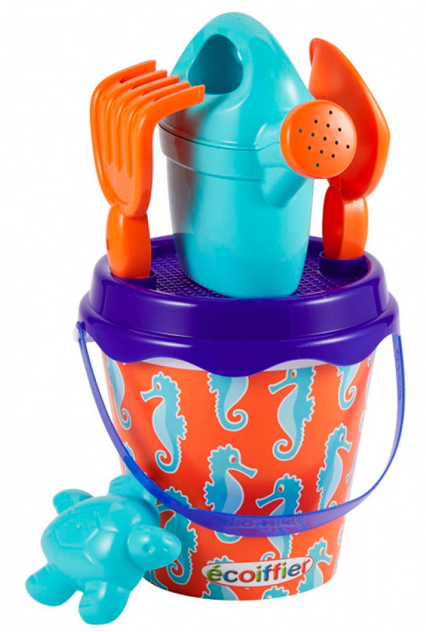 

Набор для игры с песком Морской конек в ведерке (4 аксессуара), Ecoiffier (12-70474)
