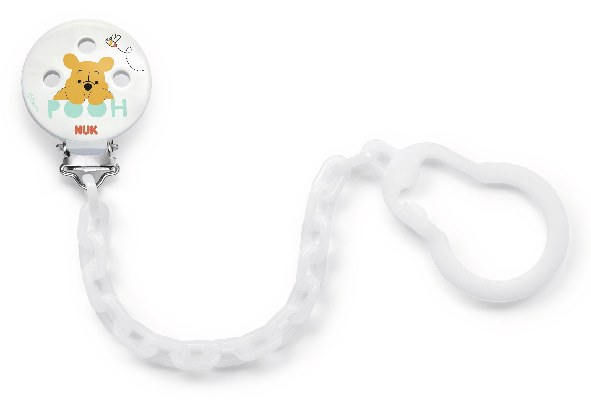 

Клипса для пустышки Disney с белой цепочкой, NUK (12-62548)