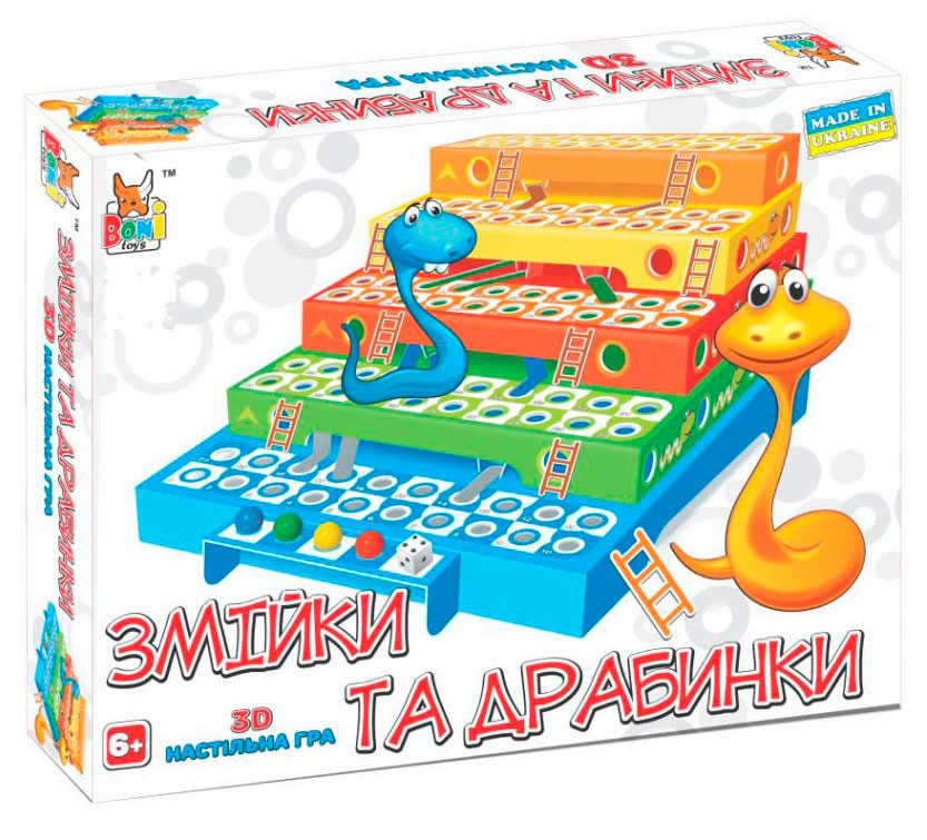 

Настольная игра Змейки и лесенки, Boni Toys (12-67150)