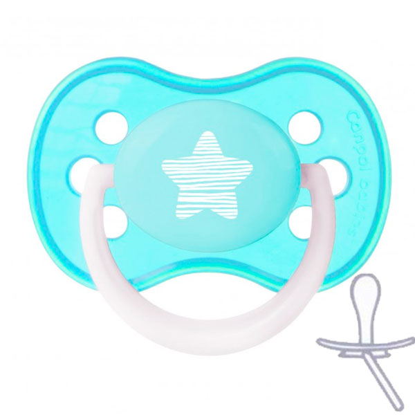

Пустышка силиконовая симметричная Pastelove, 18 м+, бирюзовая, Canpol babies, бирюзовая (12-71761)